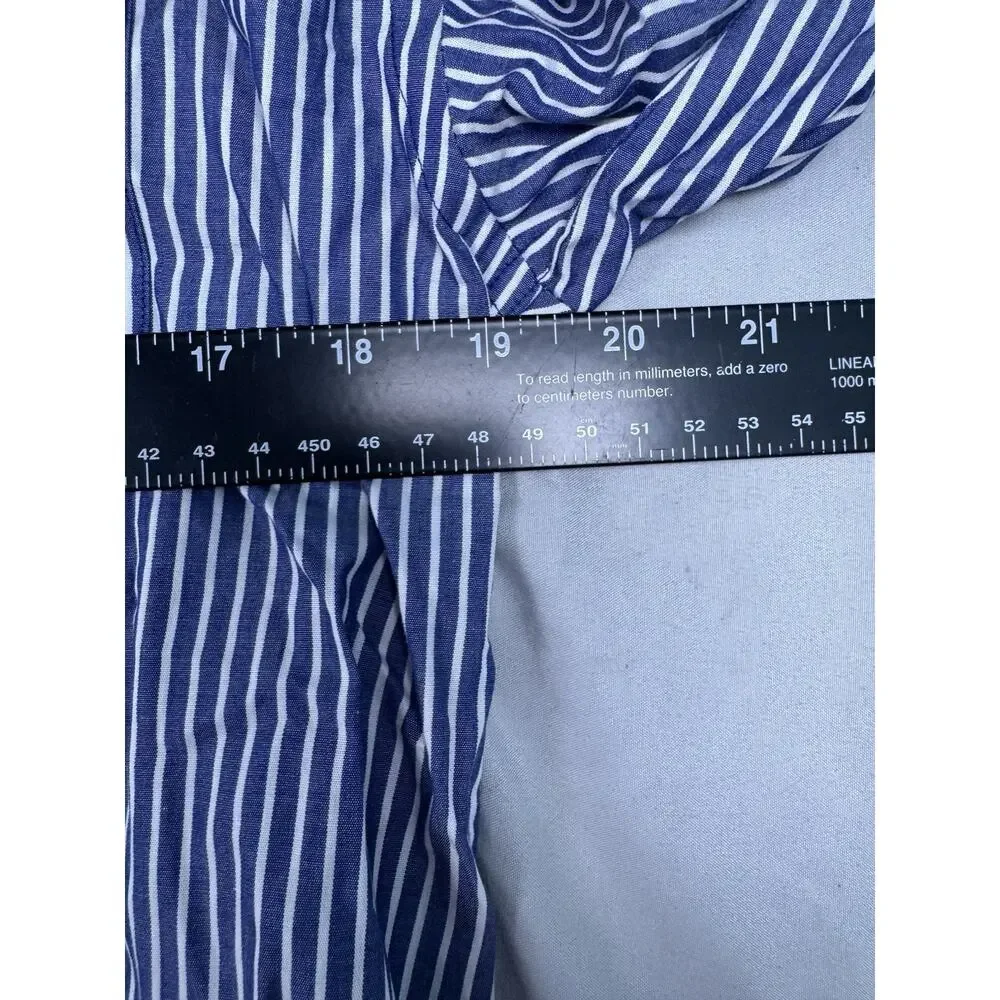 Polo Ralph Lauren Boys Striped Button Shirt Youth L 16-18 Blue White
